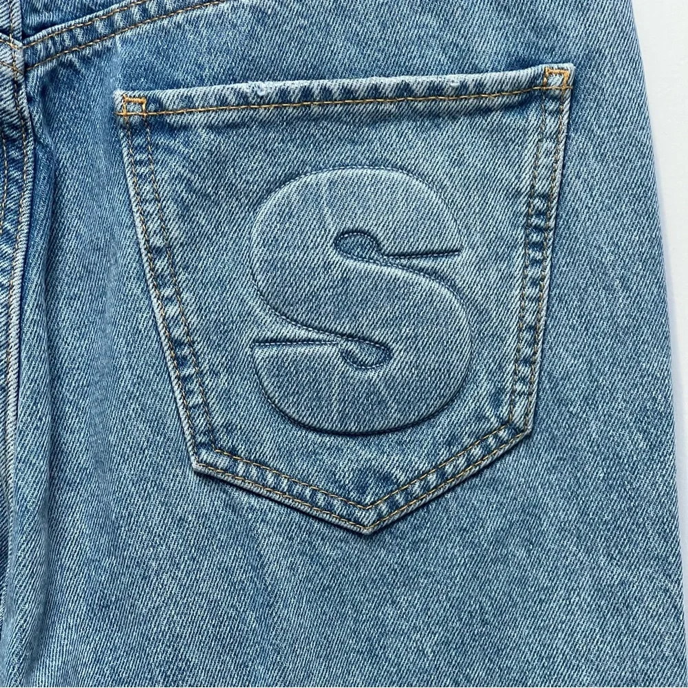 NWT Sandro Bibi Blue Straight-Leg Jeans w/ slight color transfer
